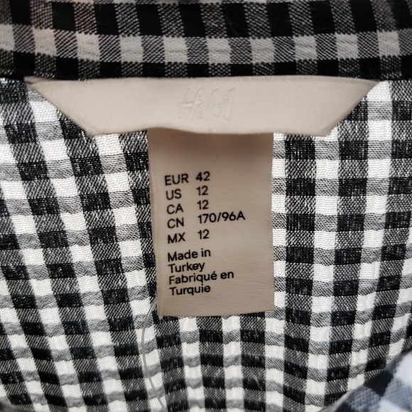 H&M Asymmetric Gingham Plaid Dress - Picture 6 of 7